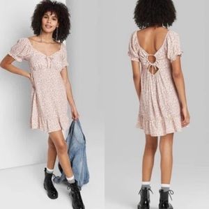 𝅺wild Fable Sweetheart Ruffle with Tie Back Dress